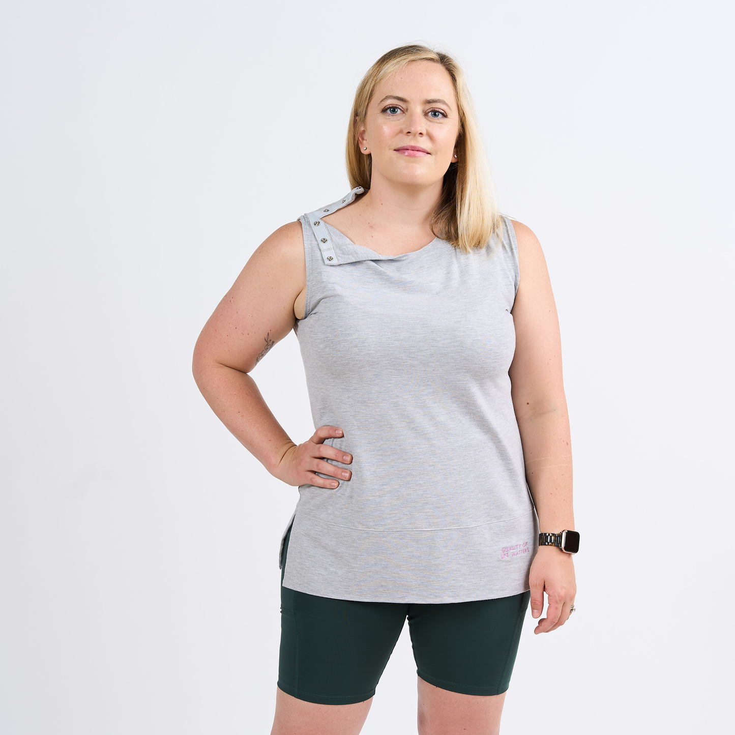 Women’s Gray Chemotherapy Tank Top