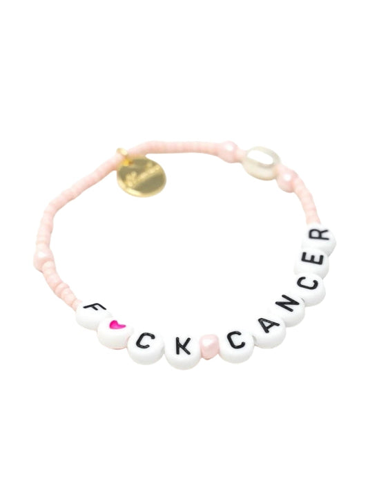 F*ck Cancer Beaded Bracelet - Bold & Empowering Cancer Awareness Jewelry | Chemo Kits