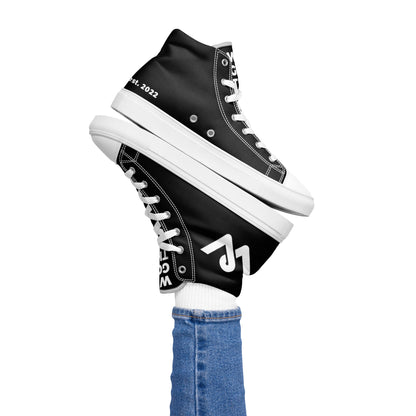 Women’s High Top Canvas Shoes - Black