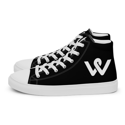 Women’s High Top Canvas Shoes - Black