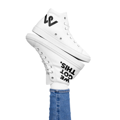 Women’s High Top Canvas Shoes - White