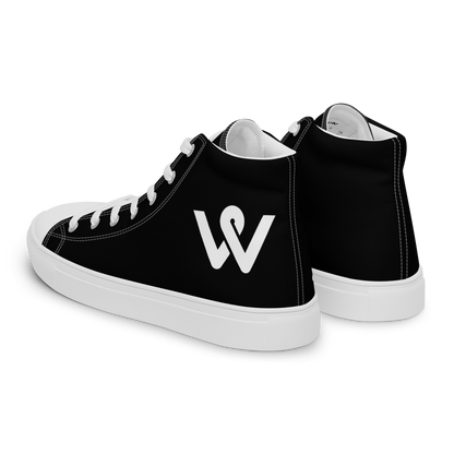 Women’s High Top Canvas Shoes - Black