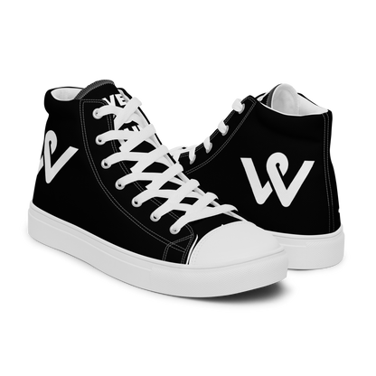 Women’s High Top Canvas Shoes - Black