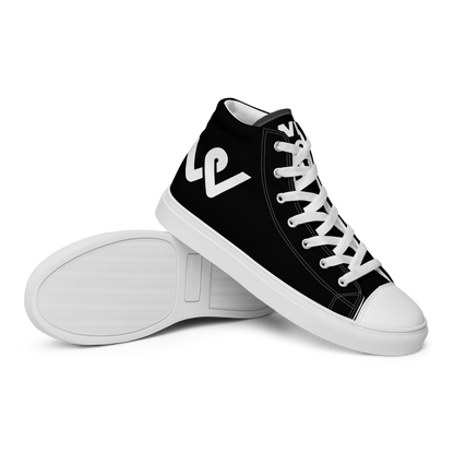 Women’s High Top Canvas Shoes - Black